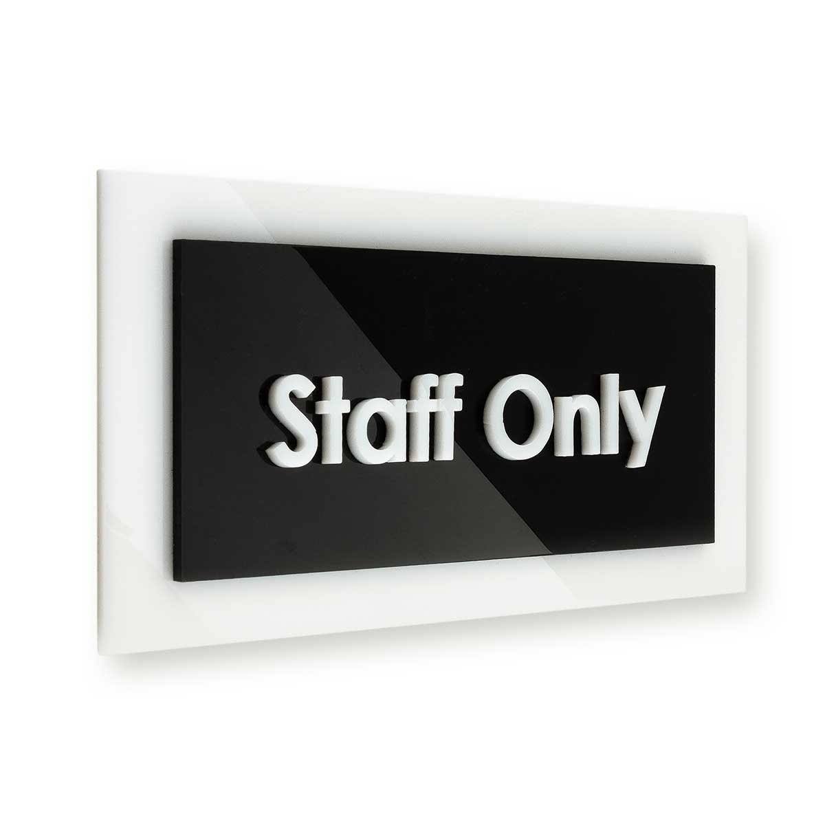 Acrylic Room Signs Door Signs black/white text Bsign