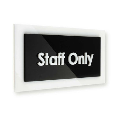 Door Signs - Front Desk Sign - Acrylic Door Plate "Simple" Design