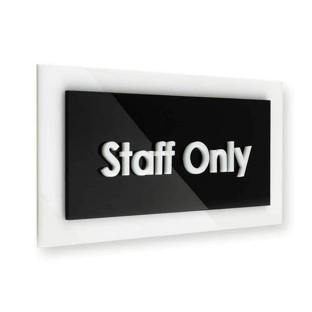 Door Signs Cashier Sign - Acrylic Door Plate - "Simple" Design