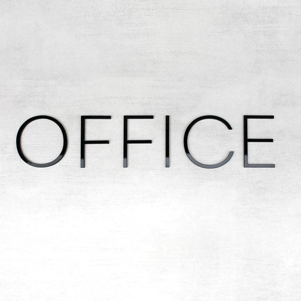 Door Signs Acrylic Interior Signs with Letters - "Thin" Design (price for one symbol)