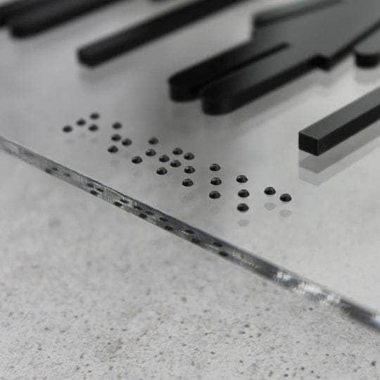 Door Signs Acrylic Meeting Room Sign with Braille - "Classic" Design