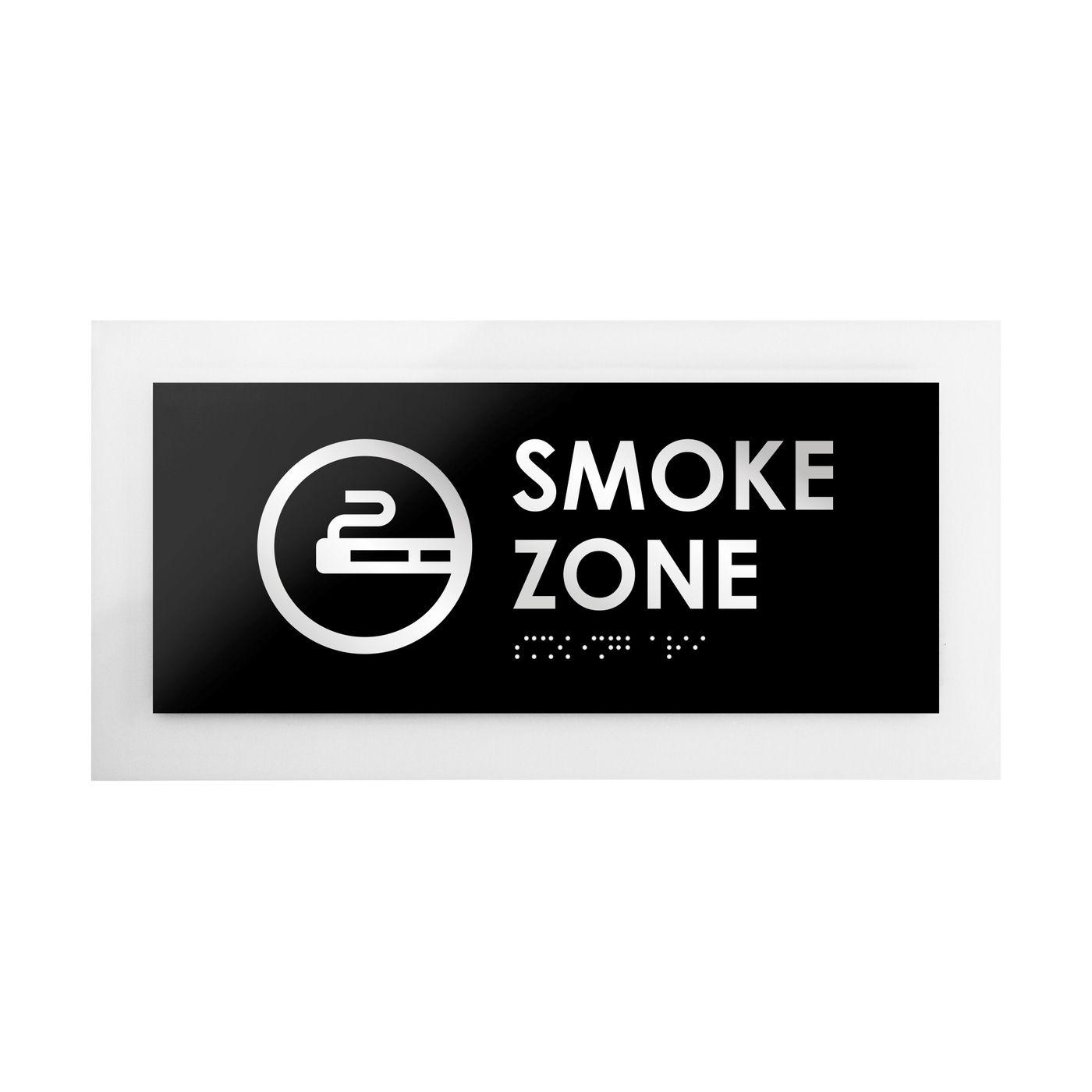 Acrylic Smoke Zone Sign "Simple" Design