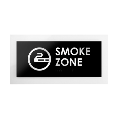 Acrylic Smoke Zone Sign - "Simple" Design