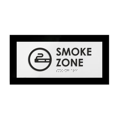 Acrylic Smoke Zone Sign - "Simple" Design