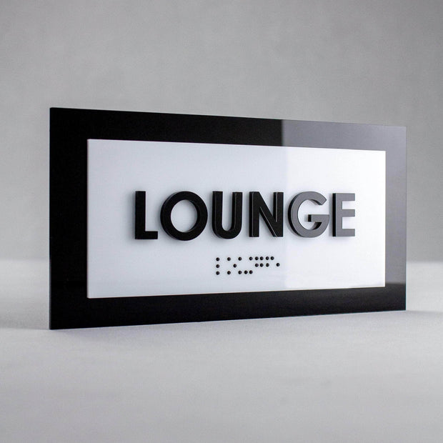 Door Signs Lounge Room Sign - Acrylic Door Plate - "Simple" Design
