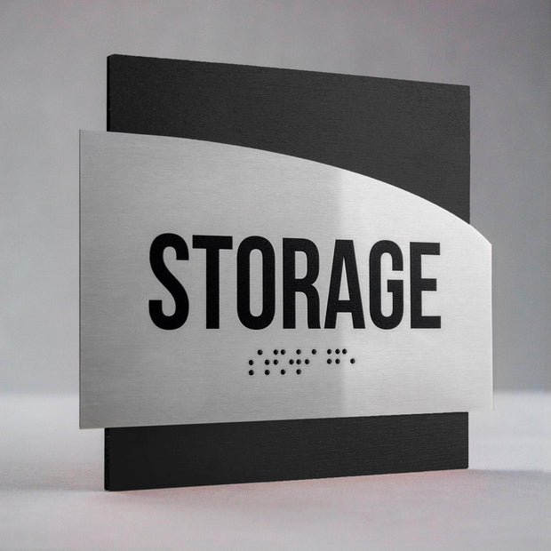 Door Signs Custom Door Signs - Stainless steel & Wood - "Wave" Design