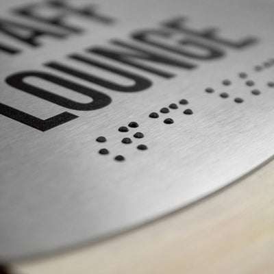 Conference Room Signs - Stainless Steel & Wood Door Plate "Jure" Design