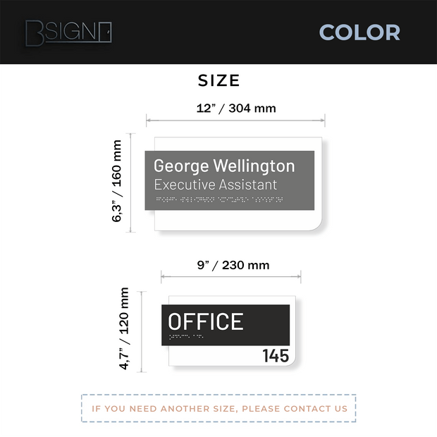 Door Signs Custom Office Door Plate: Acrylic Sign