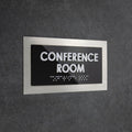 Door Signs Conference Room Sign — Stainless Steel Door Plate — "Modern" Design - Photo #5