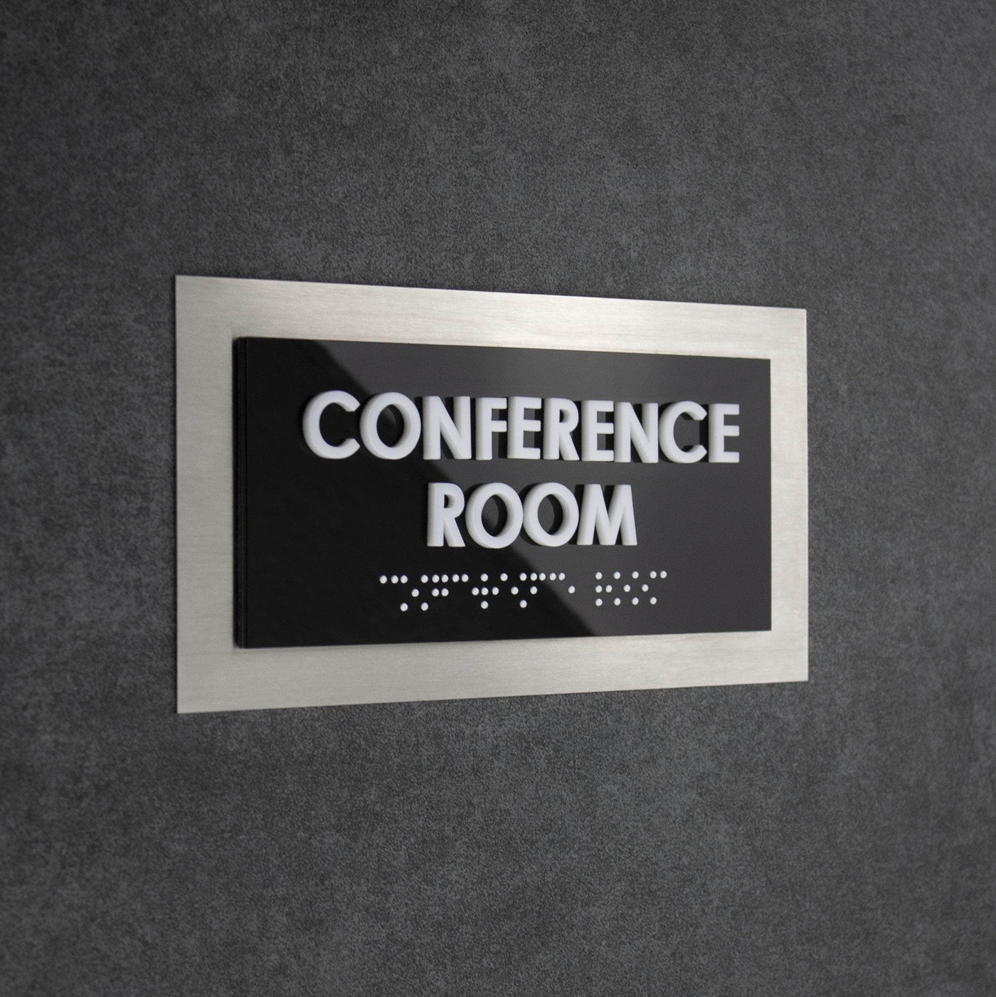 Meeting Room Door Sign - Stainless Steel Plate -