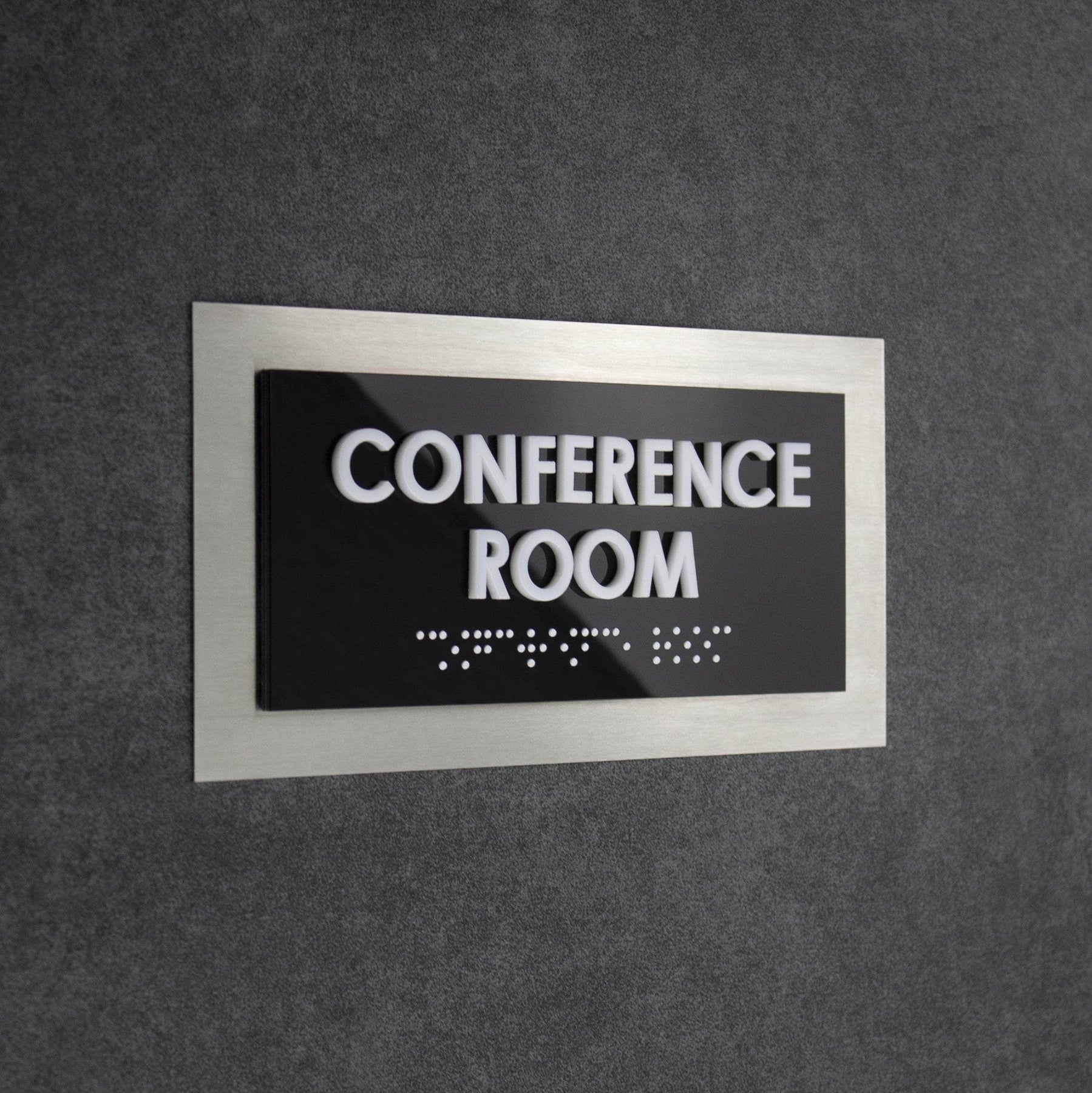 Conference Room Sign Design Meeting Room Sign: Stainless Steel Door Plate —
