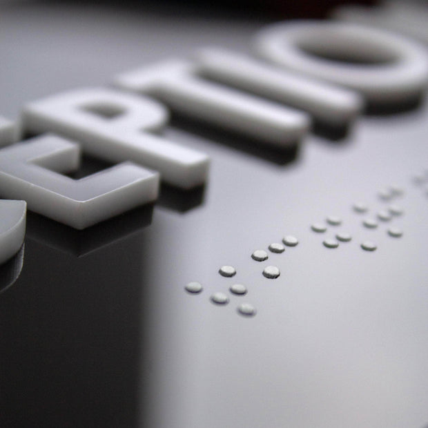 Door Signs Reception Sign: Wood Door Sign — "Buro" Design