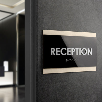 Door Signs - Reception Sign - Wood Door Plate "Buro" Design