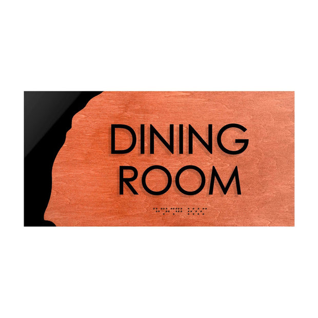 Door Signs Dining Room Wooden Door Plate "Sherwood" Design