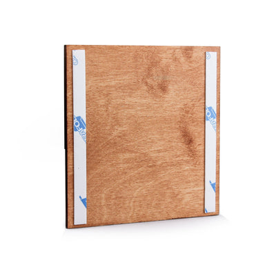 Mail Room Door Sign - Stainless Steel & Wood Door Plate "Jure" Design