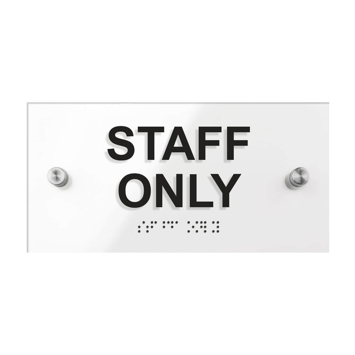 Door Signs Staff Only Door Sign: Acrylic Sign — "Classic" Design