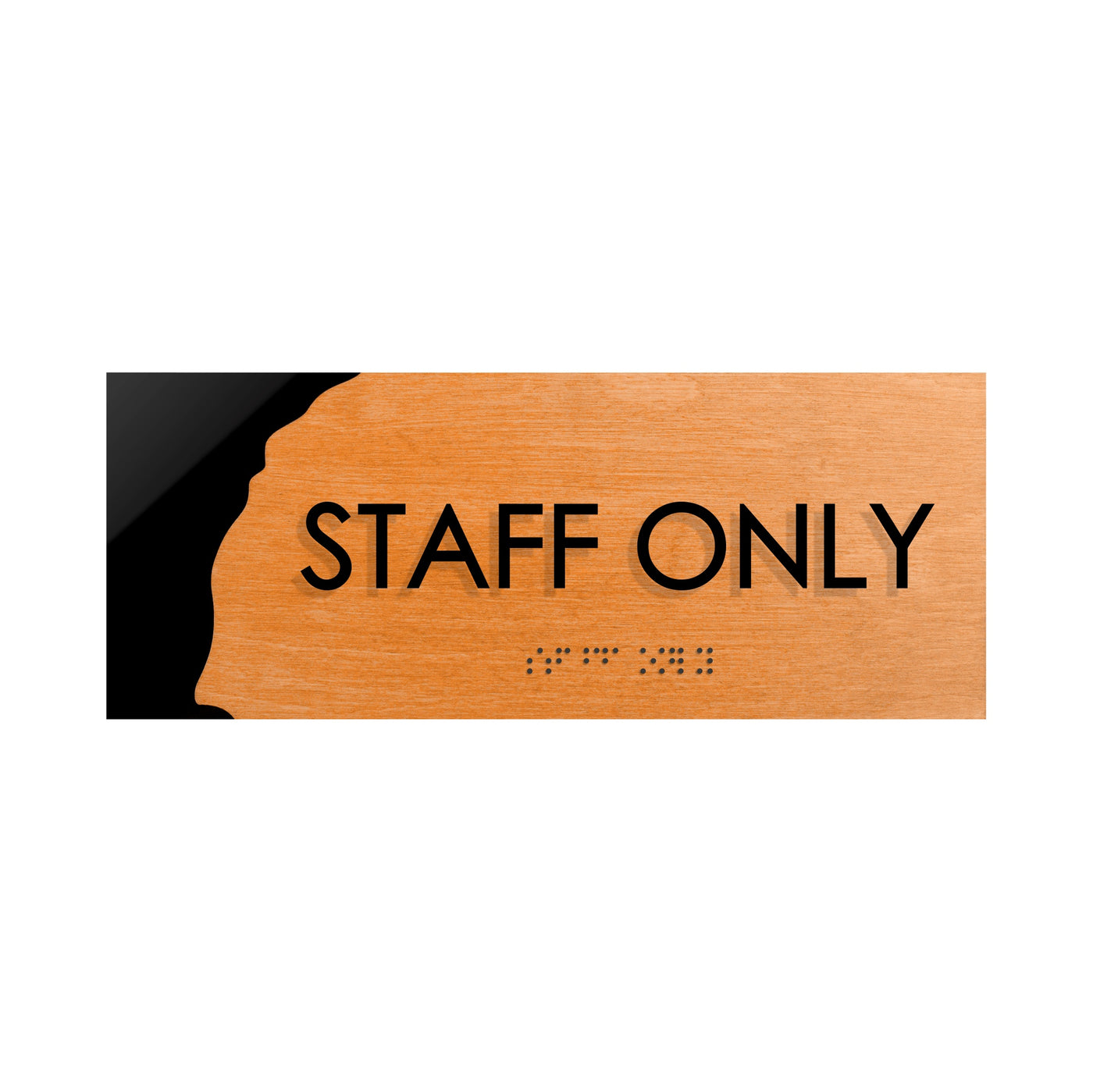 Staff Only Door Sign: Wooden Door Plate — "Sherwood" Design