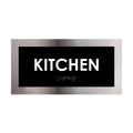 Door Signs Stainless Steel Kitchen Door Plate - "Modern" Design - Photo #1