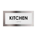 Door Signs Stainless Steel Kitchen Door Plate - "Modern" Design - Photo #2