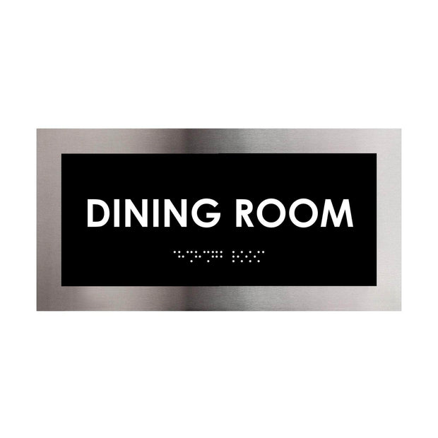 Door Signs Steel Dining Room Door Plate - "Modern" Design