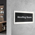 Door Signs Conference Room Sign — Stainless Steel Door Plate — "Modern" Design - Photo #8