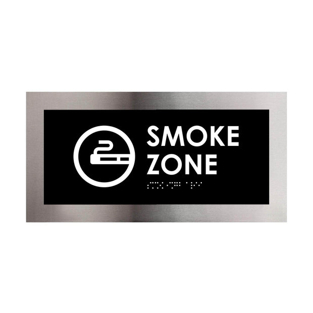 Door Signs Steel Smoke Zone Sign - "Modern" Design