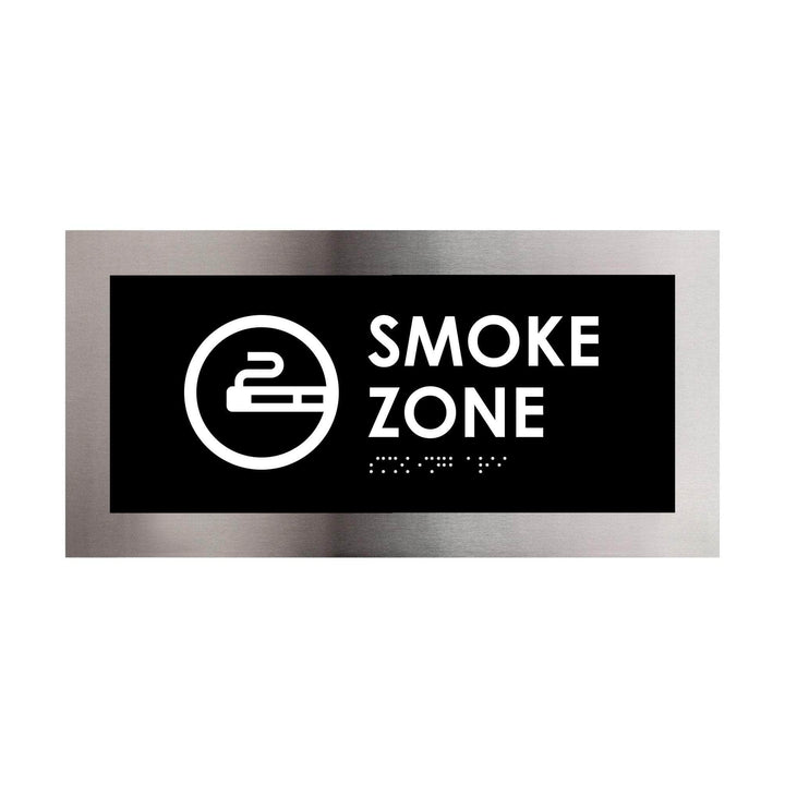 Door Signs Steel Smoke Zone Sign - "Modern" Design