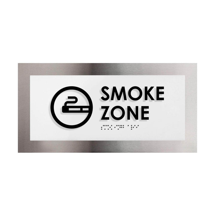 Door Signs Steel Smoke Zone Sign - "Modern" Design