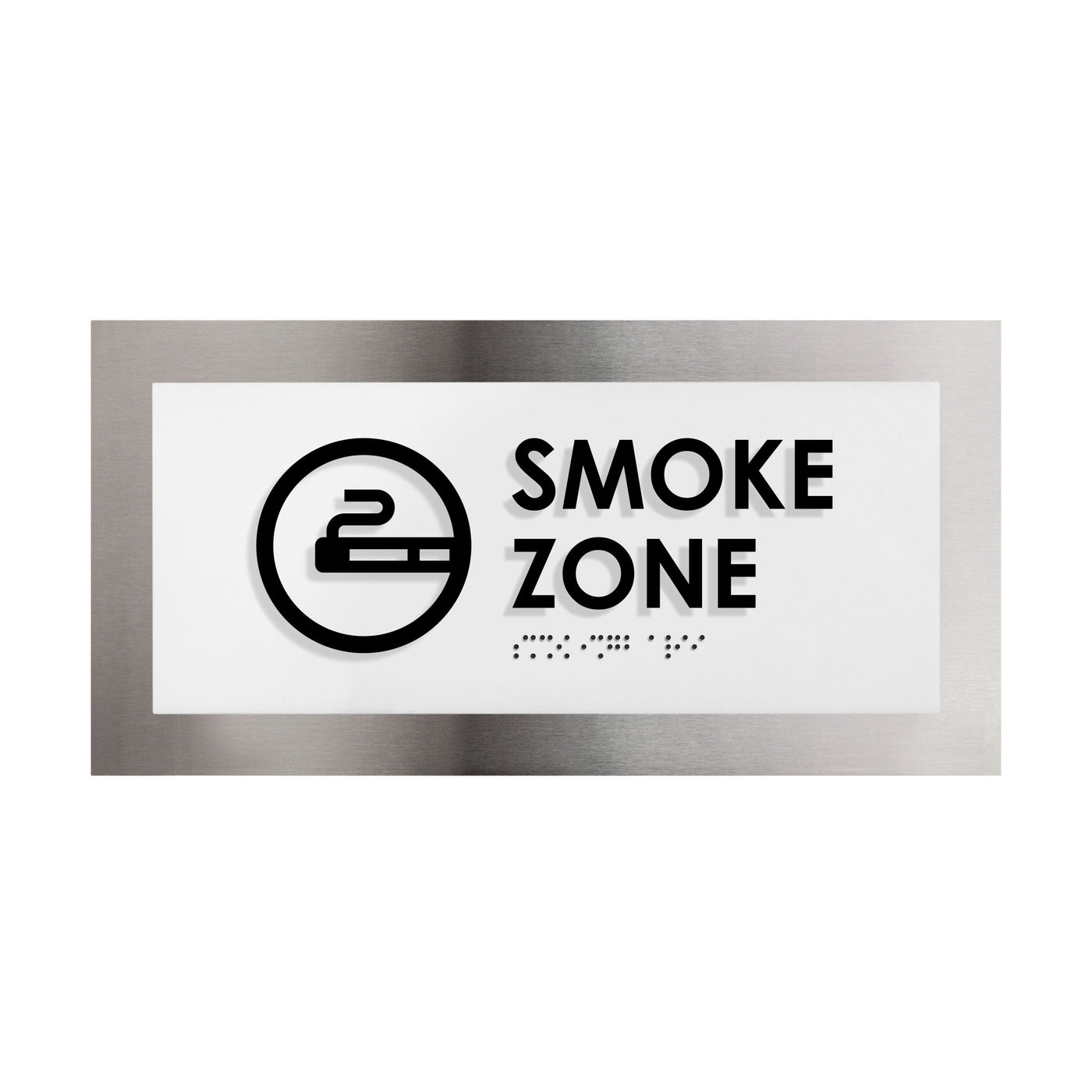 Steel Smoke Zone Sign - "Modern" Design