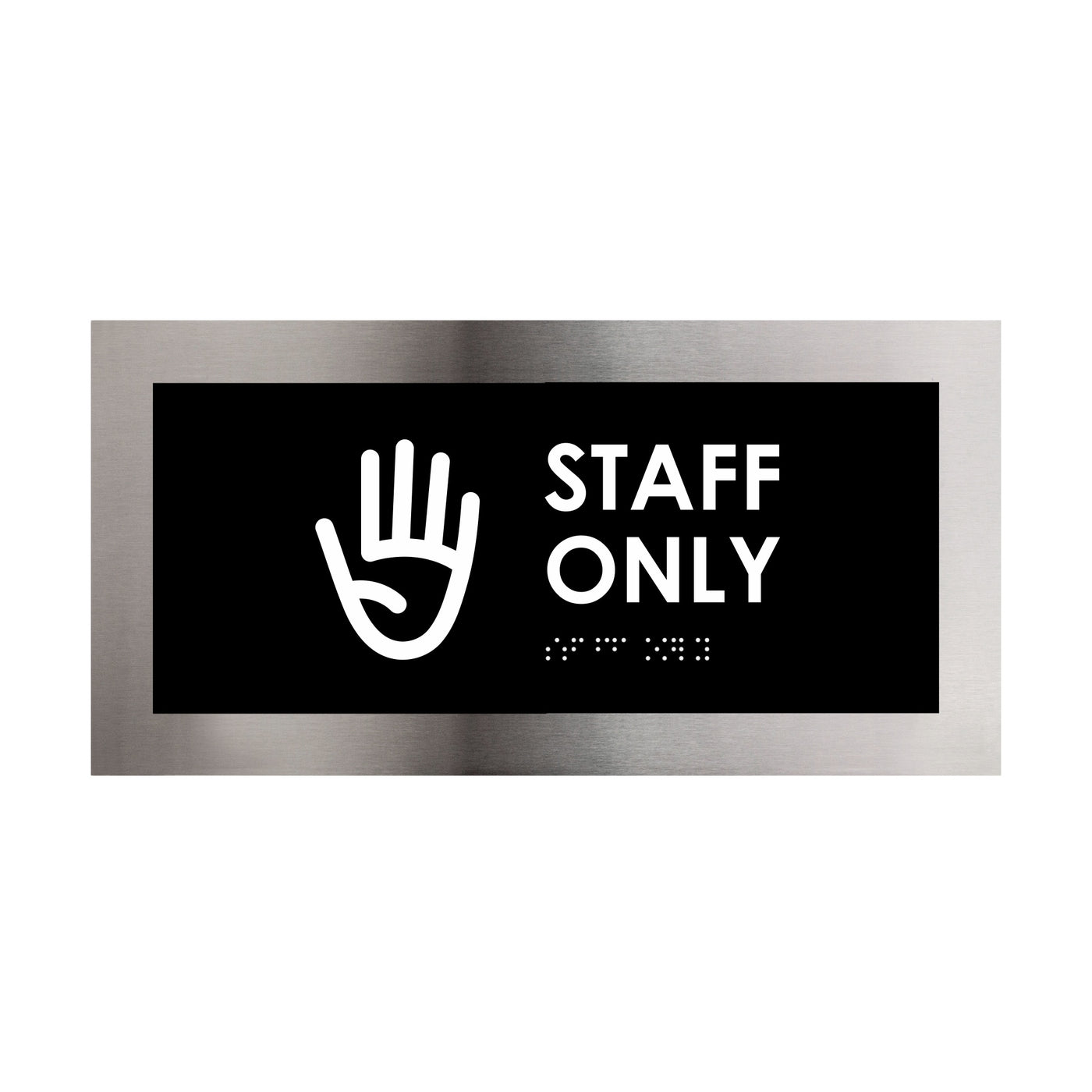 Steel Staff Only Door Sign | Employees Only Sign "Modern" Design