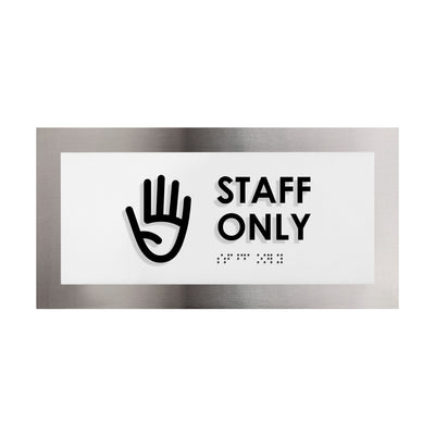 Steel Staff Only Door Sign | Employees Only Sign "Modern" Design