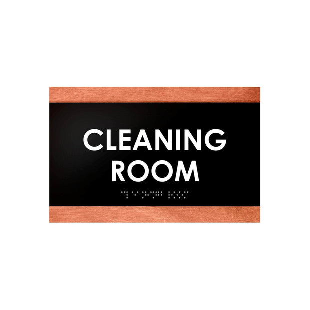 Door Signs Wood Door Sign for Cleaning Room - "Buro" Design