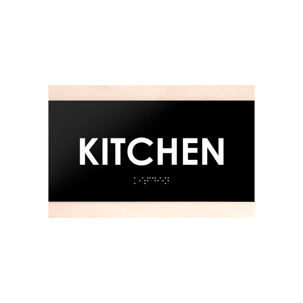 Door Signs Kitchen Door Sign: Wood Sign with Inscription — "Buro" Design