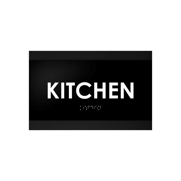 Door Signs Kitchen Door Sign: Wood Sign with Inscription — "Buro" Design