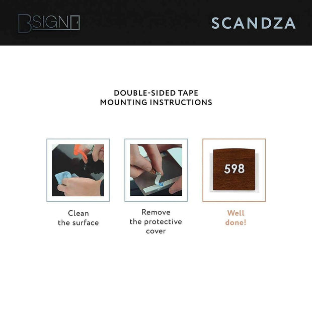 Wood Mail Room Door Sign - "Scandza" Design