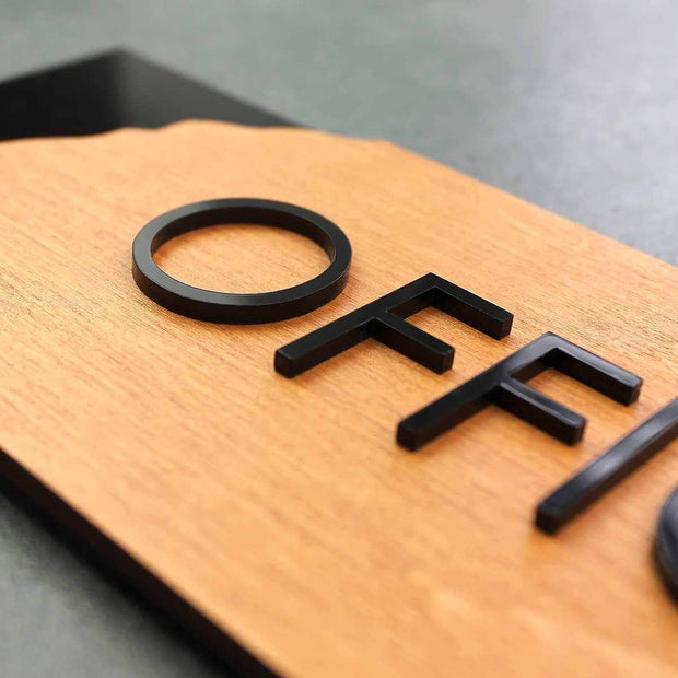 Door Signs Cashier Sign: Wood Door Plate — "Sherwood" Design