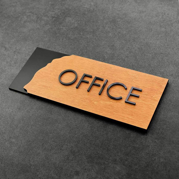 Door Signs Cashier Sign: Wood Door Plate — "Sherwood" Design