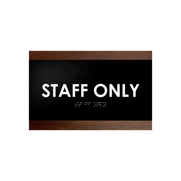 Door Signs Wood Staff Only Door Sign for Employees - "Buro" Design