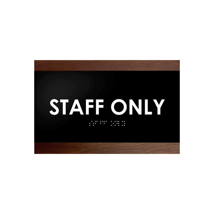 Door Signs Wood Staff Only Door Sign for Employees - "Buro" Design