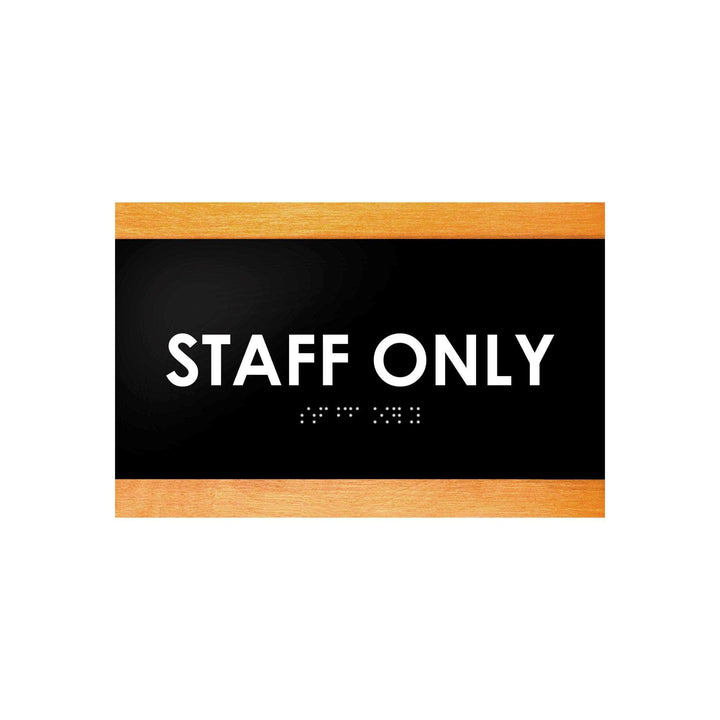 Door Signs Wood Staff Only Door Sign for Employees - "Buro" Design