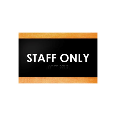 Wood Staff Only Door Sign for Employees "Buro" Design