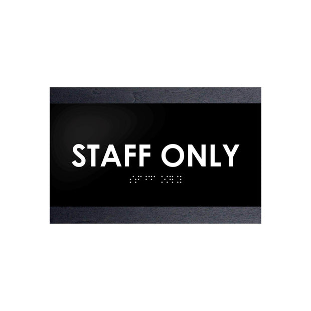 Door Signs Wood Staff Only Door Sign for Employees - "Buro" Design
