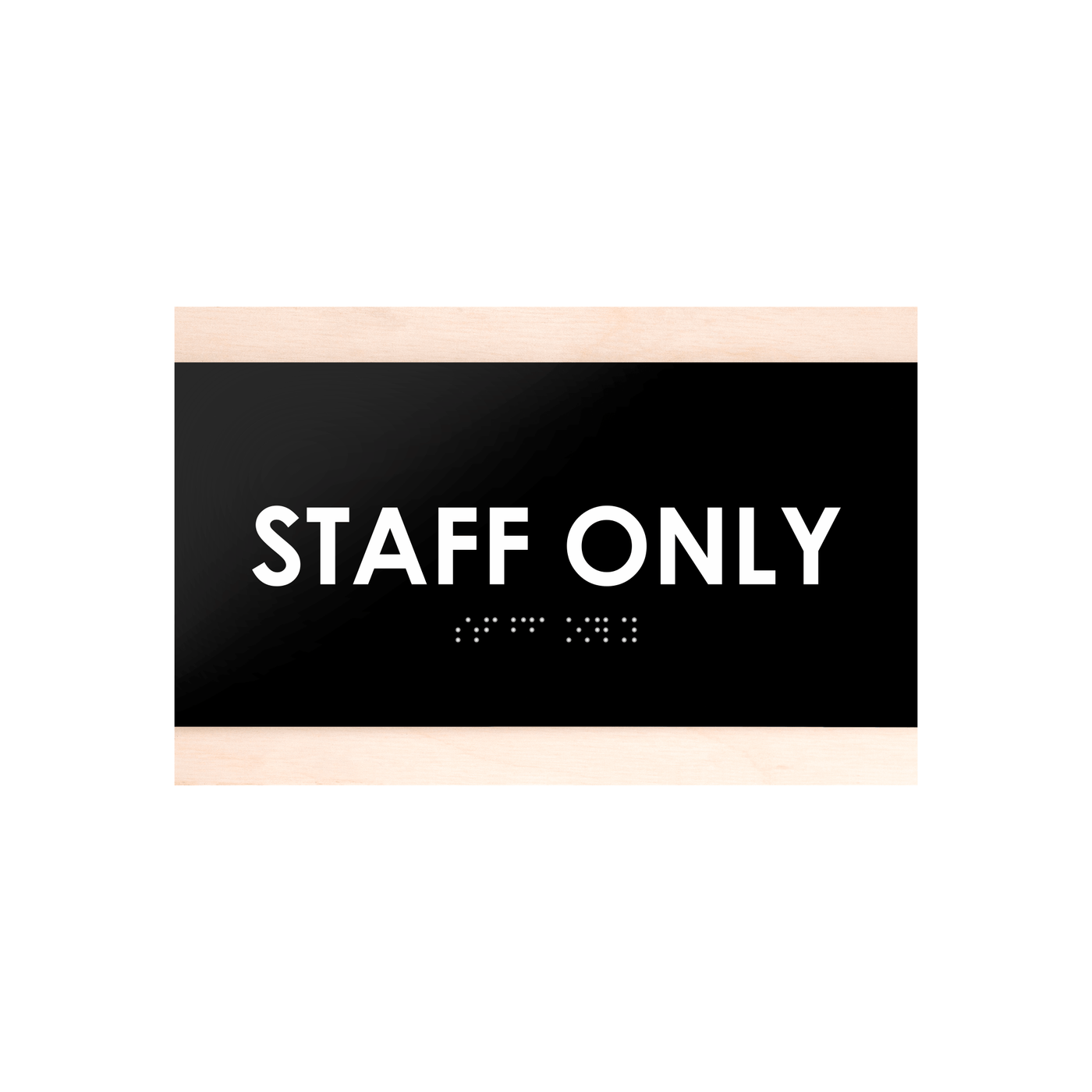 Wood Staff Only Door Sign for Employees - "Buro" Design