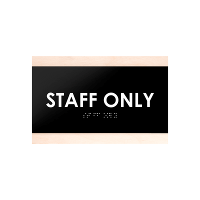 Wood Staff Only Door Sign for Employees "Buro" Design