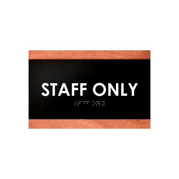Door Signs Wood Staff Only Door Sign for Employees - "Buro" Design