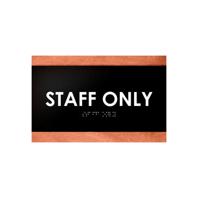 Door Signs Wood Staff Only Door Sign for Employees - "Buro" Design