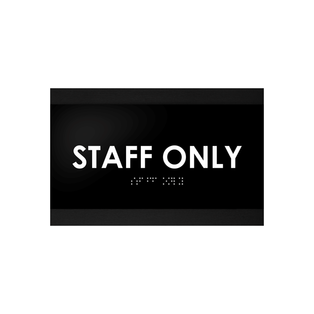 Door Signs Wood Staff Only Door Sign for Employees - "Buro" Design