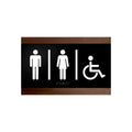 Door Signs Wooden Sign for Unisex Restroom - "Buro" Design - Photo #1