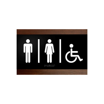 Wooden Sign for Unisex Restroom - 