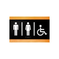 Door Signs Wooden Sign for Unisex Restroom - "Buro" Design - Photo #2